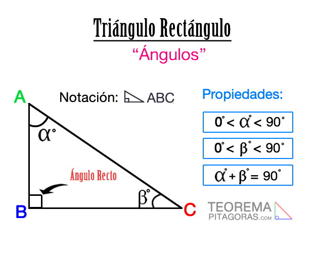 Ángulos del triángulo rectángulo
